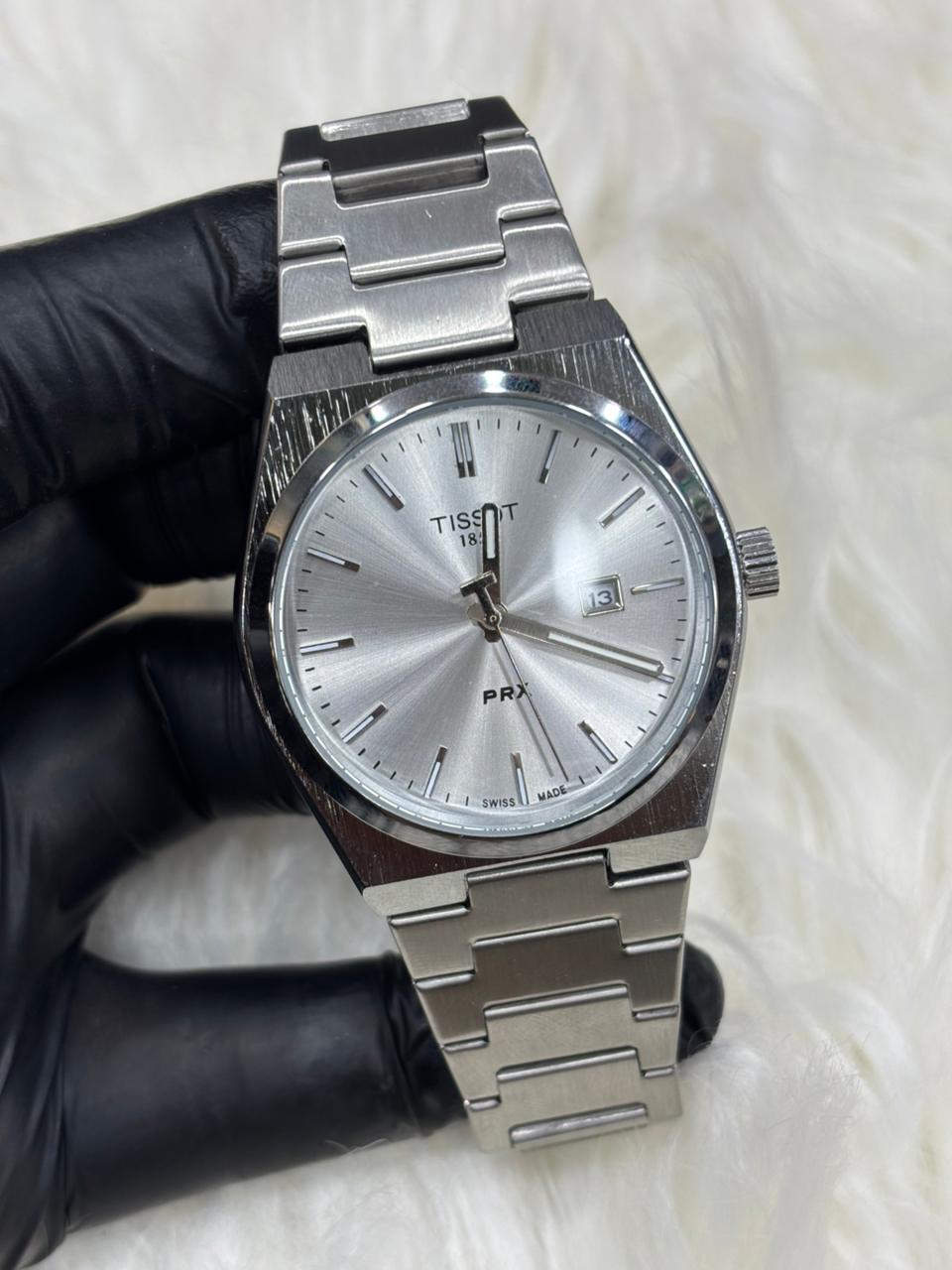 Premium Analog Tissot PRX Watch with Date Display