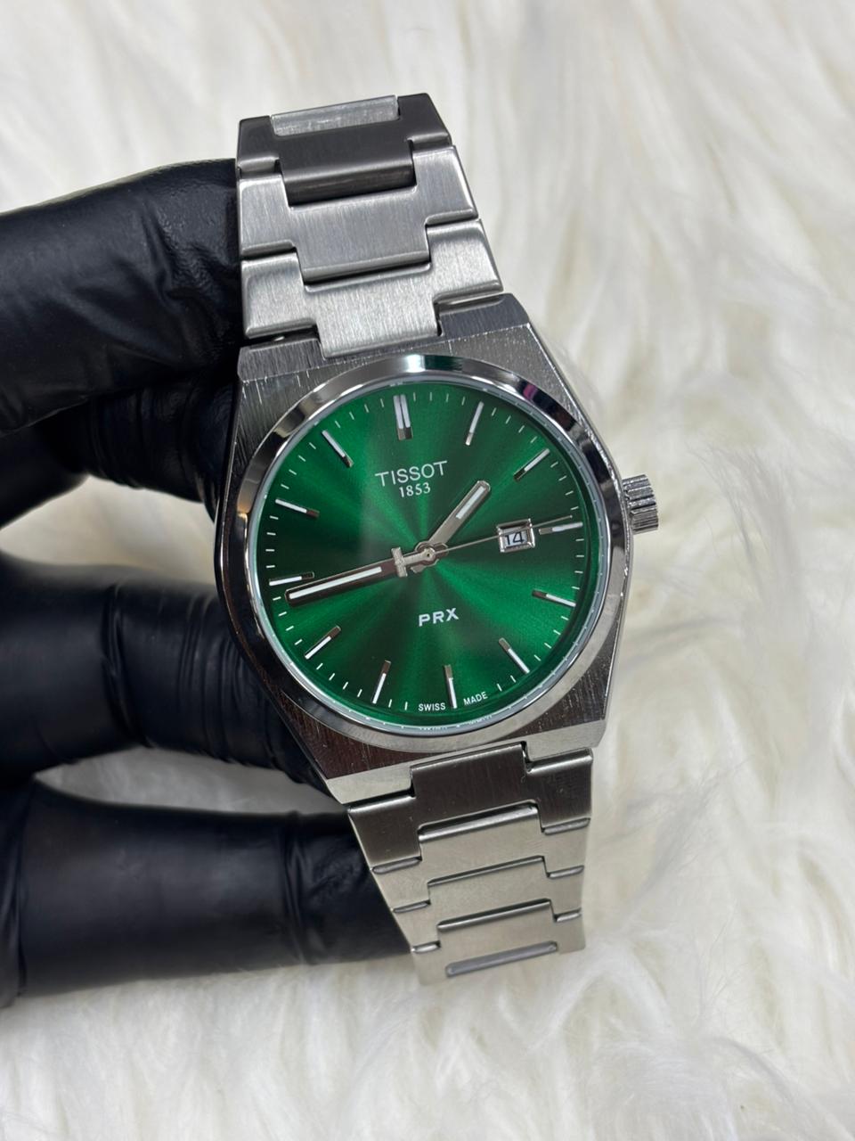 Premium Analog Tissot PRX Watch with Date Display